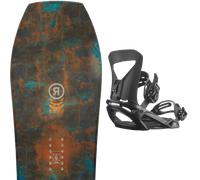 Pack snowboard Ride Warpig Brown/blue 26 + Attacchi Sci - Marrone / Arancione / Blu - Größe 158 - 2026
