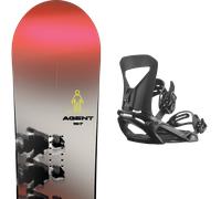 Pack snowboard Rome Agent Grey/red/black 26 + Attacchi Sci - Grigio - Größe 154 - 2026