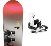 Pack snowboard Rome Agent Grey/red/black 26 + Attacchi Sci - Grigio - Größe 158W - 2026