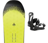 Pack snowboard Rome Artifact 25 + Attacchi Sci - Nero / Giallo - Größe 156 - 2025