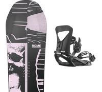 Pack snowboard Rome Boneless Pink/black 26 + Attacchi Sci - Nero / Rosa - Größe 160W - 2026