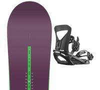 Pack snowboard Rome Freaker 25 + Attacchi Sci - Viola / Verde - Größe 160W - 2025
