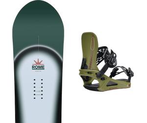 Pack snowboard Rome Muse Green/grey/black 26 + Attacchi Sci - Verde - Größe 148 - 2026