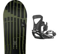 Pack snowboard Rome Warden Black/khaki 26 + Attacchi Sci - Nero - Größe 157 - 2026