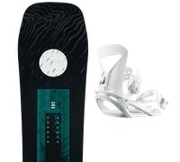 Pack snowboard Rome Ws Ravine 24 + Attacchi Sci - Nero / Verde - Größe 150 - 2024