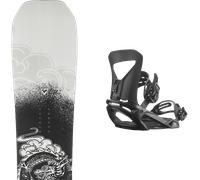 Pack snowboard Rossignol Juggernaut Black/white 27 + Attacchi Sci - Grigio / Nero - Größe 155 - 2027