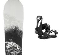Pack snowboard Rossignol Juggernaut Black/white 27 + Attacchi Sci - Grigio / Nero - Größe 155 - 2027