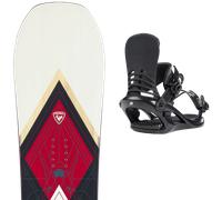 Pack snowboard Rossignol Meraki 24 + Attacchi Sci - Beige / Nero / Rosso - Größe 145 - 2025