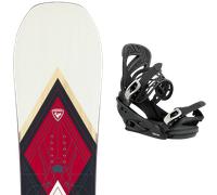Pack snowboard Rossignol Meraki 24 + Attacchi Sci - Beige / Nero / Rosso - Größe 150 - 2025