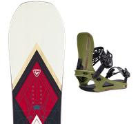 Pack snowboard Rossignol Meraki W 25 + Attacchi Sci - Beige / Nero / Rosso - Größe 140 - 2025