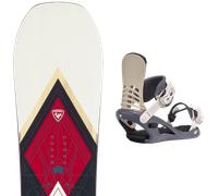 Pack snowboard Rossignol Meraki 24 + Attacchi Sci - Beige / Nero / Rosso - Größe 145 - 2025