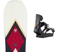 Pack snowboard Rossignol Meraki W 25 + Attacchi Sci - Beige / Nero / Rosso - Größe 150 - 2025
