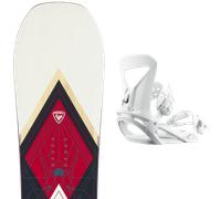 Pack snowboard Rossignol Meraki 24 + Attacchi Sci - Beige / Nero / Rosso - Größe 150 - 2025