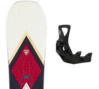 Pack snowboard Rossignol Meraki W 25 + Attacchi Sci - Beige / Nero / Rosso - Größe 150 - 2025