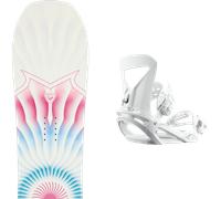 Pack snowboard Rossignol Meraki White/pink/blue 26 + Attacchi Sci - Grigio / Bianco / Rosa - Größe 150 - 2026