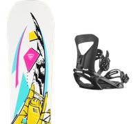 Pack snowboard Rossignol Retox White/multi 26 + Attacchi Sci - Bianco / Rosa / Blu - Größe 156 - 2026