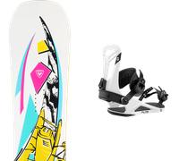 Pack snowboard Rossignol Retox White/multi 26 + Attacchi Sci - Bianco / Rosa / Blu - Größe 156 - 2026