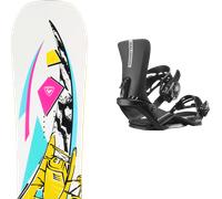 Pack snowboard Rossignol Retox White/multi 26 + Attacchi Sci - Bianco / Rosa / Blu - Größe 156 - 2026