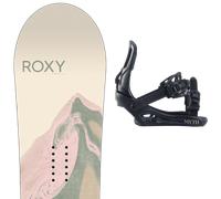 Pack snowboard Roxy Breeze 25 + Attacchi Sci - Rosa / Beige / Marrone - Größe 148 - 2025