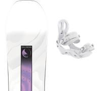 Pack snowboard Salomon Bliss 26 + Attacchi Sci - Bianco - Größe 144 - 2026