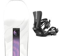 Pack snowboard Salomon Bliss 26 + Attacchi Sci - Bianco - Größe 144 - 2026