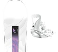 Pack snowboard Salomon Bliss 26 + Attacchi Sci - Bianco - Größe 144 - 2026