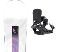 Pack snowboard Salomon Bliss 26 + Attacchi Sci - Bianco - Größe 144 - 2026