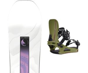 Pack snowboard Salomon Bliss 26 + Attacchi Sci - Bianco - Größe 151 - 2026