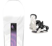 Pack snowboard Salomon Bliss 26 + Attacchi Sci - Bianco - Größe 155 - 2026