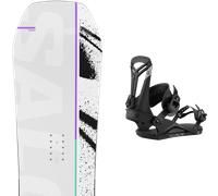 Pack snowboard Salomon Huck Knife 26 + Attacchi Sci - Bianco - Größe 156 - 2026