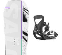 Pack snowboard Salomon Huck Knife 26 + Attacchi Sci - Bianco - Größe 156 - 2026
