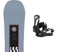Pack snowboard Salomon Kickback 26 + Attacchi Sci - Blu - Größe 151 - 2026