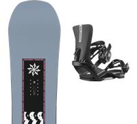 Pack snowboard Salomon Kickback 26 + Attacchi Sci - Blu - Größe 155 - 2026