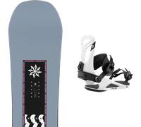 Pack snowboard Salomon Kickback 26 + Attacchi Sci - Blu - Größe 158 - 2026