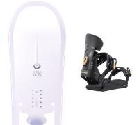 Pack snowboard Salomon Lotus White/purple 26 + Attacchi Sci - Bianco / Viola - Größe 138 - 2026