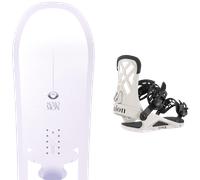 Pack snowboard Salomon Lotus White/purple 26 + Attacchi Sci - Bianco / Viola - Größe 155 - 2026