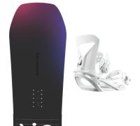 Pack snowboard Salomon No Drama White/black/pink 25 + Attacchi Sci - Nero / Bianco / Rosa - Größe 149 - 2025