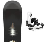 Pack snowboard Salomon Pulse White/black/khaki 26 + Attacchi Sci - Bianco / Nero / Grigio - Größe 156 - 2026