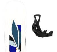 Pack snowboard Salomon Rumble Fish White/black/blue 25 + Attacchi Sci - Bianco / Blu - Größe 144 - 2025