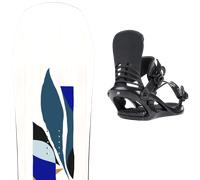 Pack snowboard Salomon Rumble Fish White/black/blue 25 + Attacchi Sci - Bianco / Blu - Größe 148 - 2025