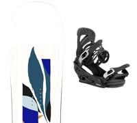 Pack snowboard Salomon Rumble Fish White/black/blue 25 + Attacchi Sci - Bianco / Blu - Größe 148 - 2025