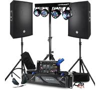 Pack Sono BM Bmsonic Ampli 2000 W, altoparlanti passivi 2 x 700 W, piedini, mixer, porte 8 luci Xperformer+chiave 32 G
