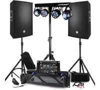 Pack Sono BM Bmsonic Amplificatore 3000 W, Altoparlanti passivi 2 x 700 W, Mixer, Portici 8 Luci Xperformer