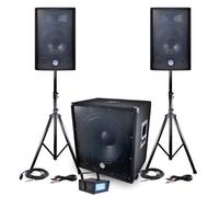 Pack sono bms-1812 2400 W SUB 46 cm - 2 altoparlanti 30 cm + cavi + Mini ledstrobe lytor