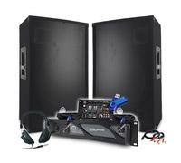 Pack Sono DJ BM Bmsonic Amplificatore 2000 W, altoparlanti passivi 2 x 700 W, mixer, cuffie DJ, cavi e microfono+chiave 32 G