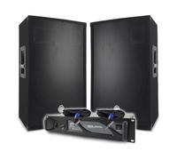 Pack Sono DJ BM Bmsonic Amplificatore 2000 W, Coppia di altoparlanti passivi 2 x 700 W, Cavi Speakon, Audio PRO