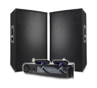 Pack Sono DJ BM Bmsonic Amplificatore 3000 W, Coppia di altoparlanti passivi 2 x 700 W, Cavi Speakon, Audio PRO