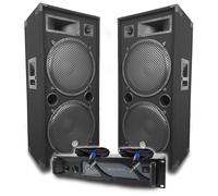 Pack Sono DJ BM Bmsonic Amplificatore 3000W, Coppia di altoparlanti passivi LSC215 2x2000W, Cavi Speakon, Audio PRO