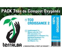 Pack Tco Crescita 2 per 200L Da Tè Da Compost Orto Micro Organismi