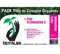 Pack Tco Fioritura 2 per 200L Da Tè Da Compost Orto Micro Organismi